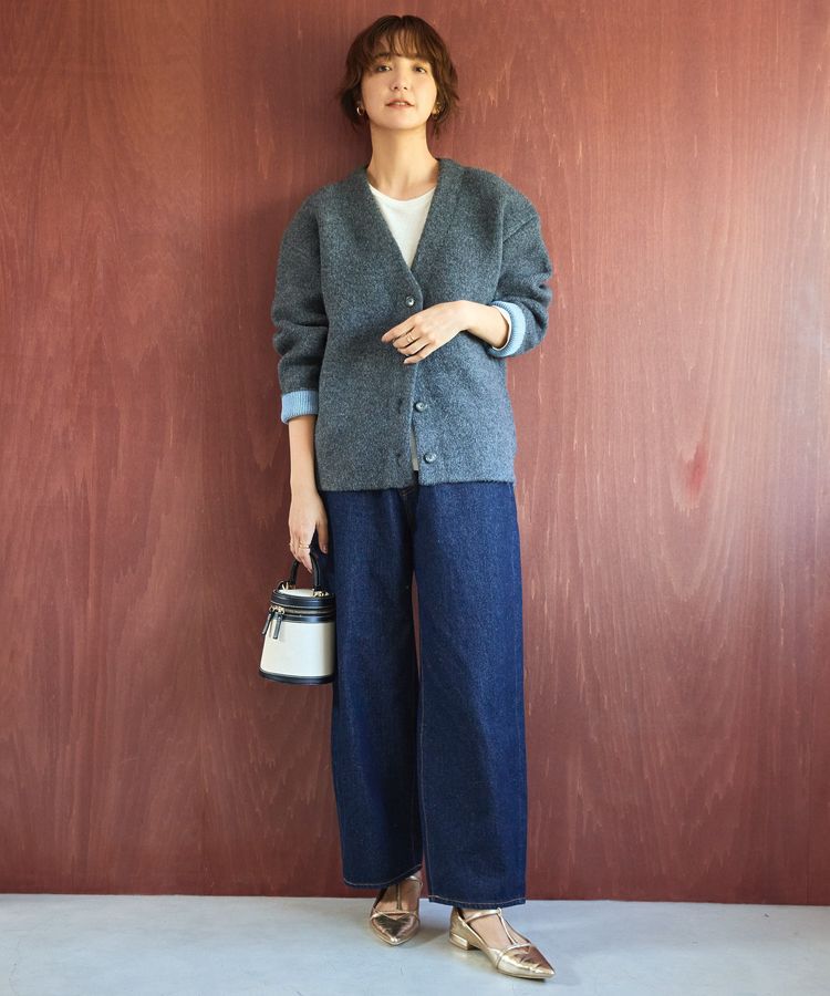 AMERICAN HOLIC「VネックWフェイスニットカーディガン【WEB限定カラー有り】」|カーディガン|