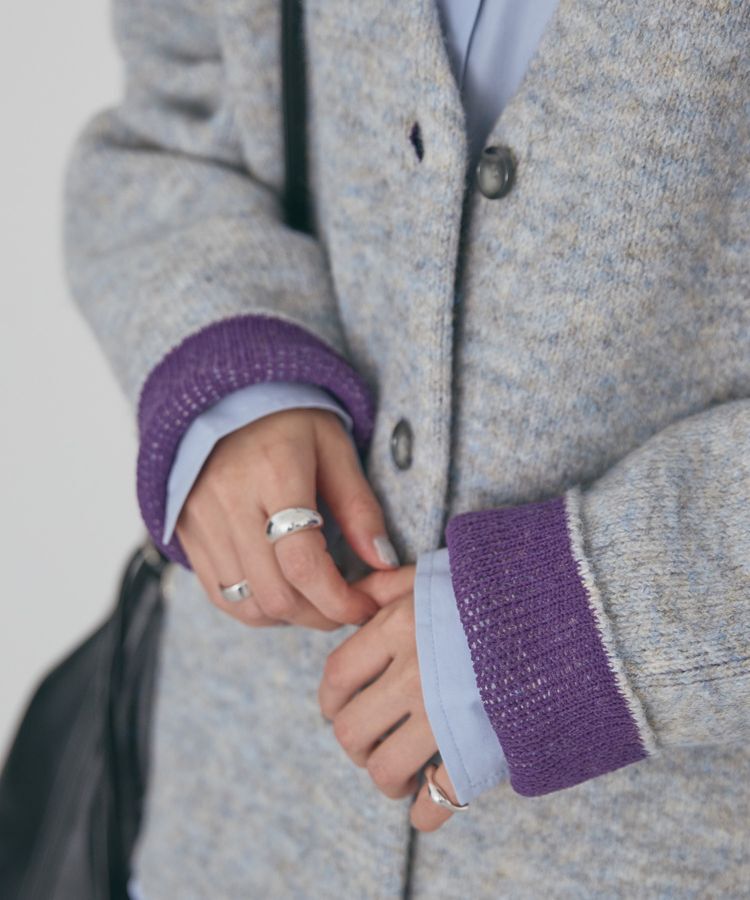 AMERICAN HOLIC「VネックWフェイスニットカーディガン【WEB限定カラー有り】」|カーディガン|