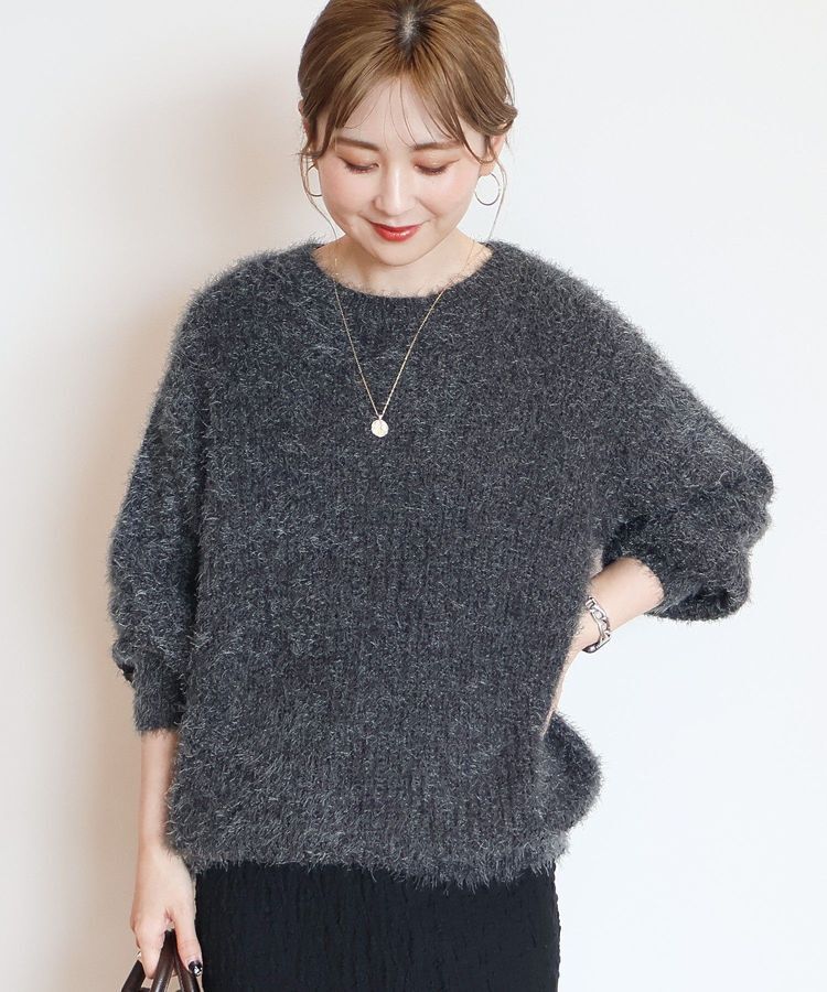 AMERICAN HOLIC「【WEB限定】フェザーゆるニットプルオーバー」|ニット・セーター|