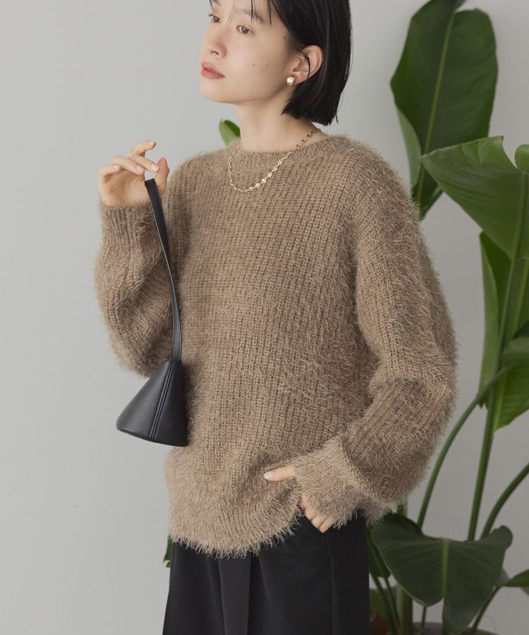 AMERICAN HOLIC「【WEB限定】フェザーゆるニットプルオーバー」|ニット・セーター|Mocha
