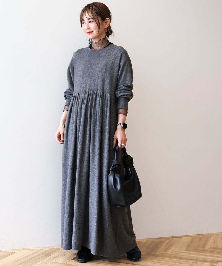 AMERICAN HOLIC「【WEB限定】バイパチティアードニットワンピース＜静電気軽減＞」|ワンピース|