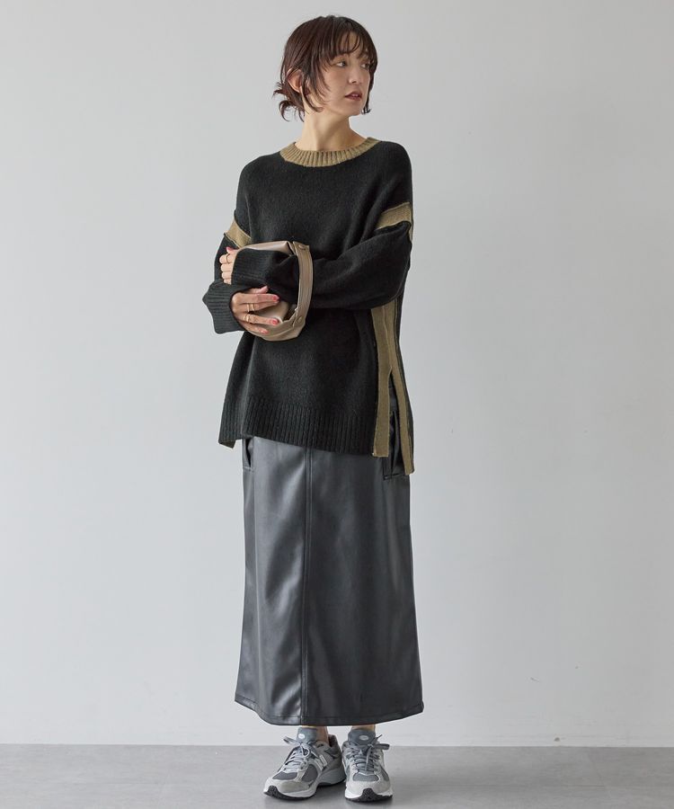 AMERICAN HOLIC「バイカラーニットプルオーバー【WEB限定カラー有り】」|ニット・セーター|