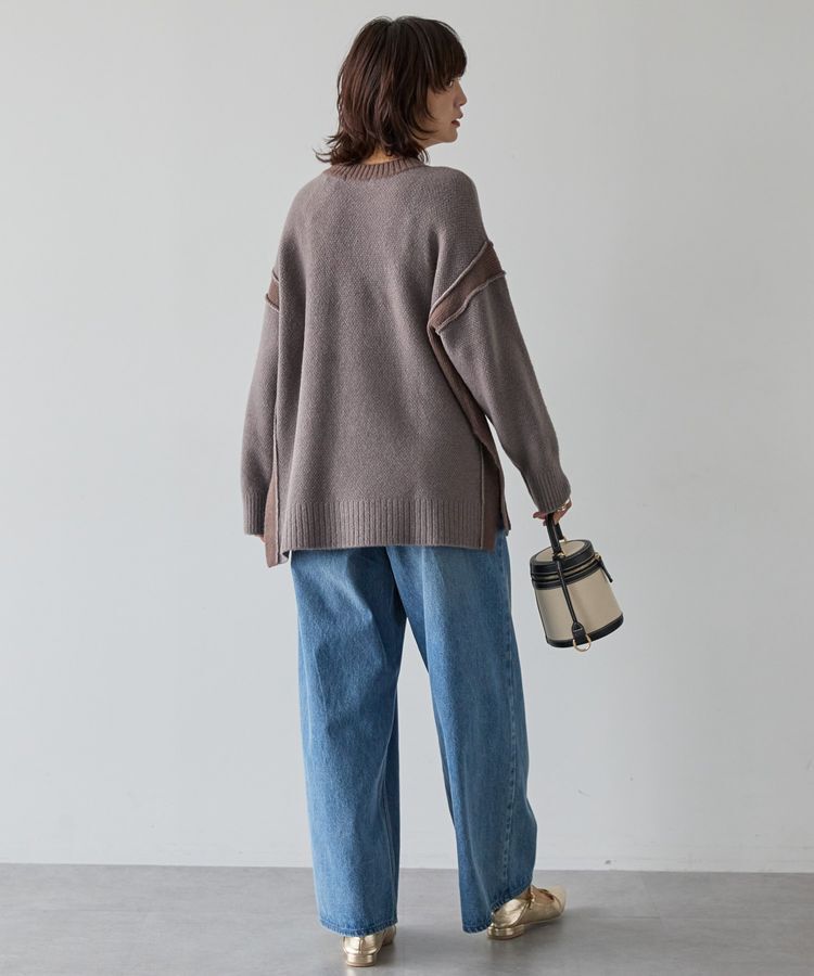 AMERICAN HOLIC「バイカラーニットプルオーバー【WEB限定カラー有り】」|ニット・セーター|