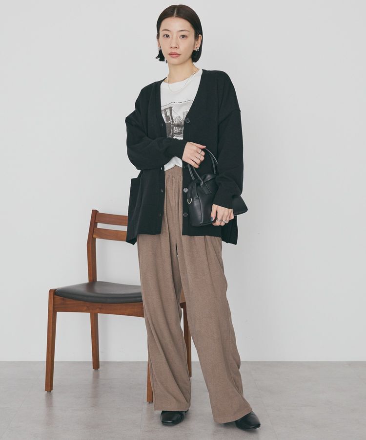 AMERICAN HOLIC「【WEB限定】バイパチVネックルーズカーディガン＜静電気軽減＞」|カーディガン|