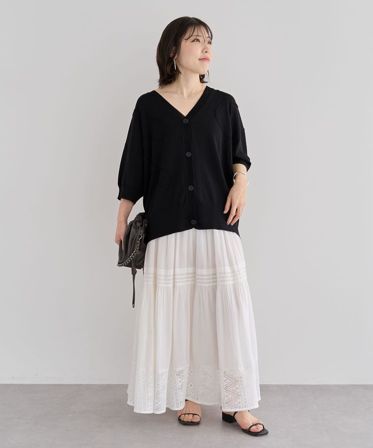 Green Parks「インド綿 裾レースティアードスカート」|スカート|