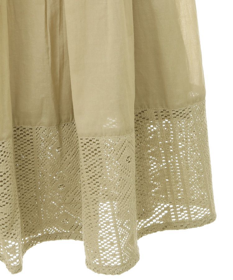 Green Parks「インド綿 裾レースティアードスカート」|スカート|