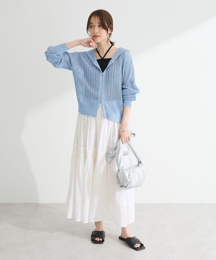 Green Parks「インド綿 裾レースティアードスカート」|スカート|