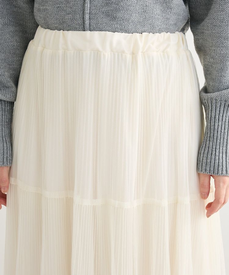 Green Parks「チュールプリーツティアードスカート」|スカート|