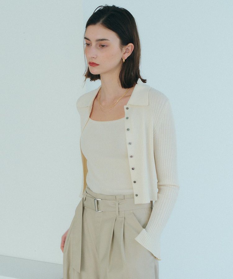 YECCA VECCA「【2点SET】キャミセット襟付きカーディガン」|カーディガン|