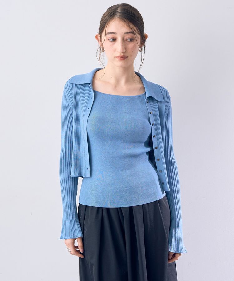 YECCA VECCA「【2点SET】キャミセット襟付きカーディガン」|カーディガン|