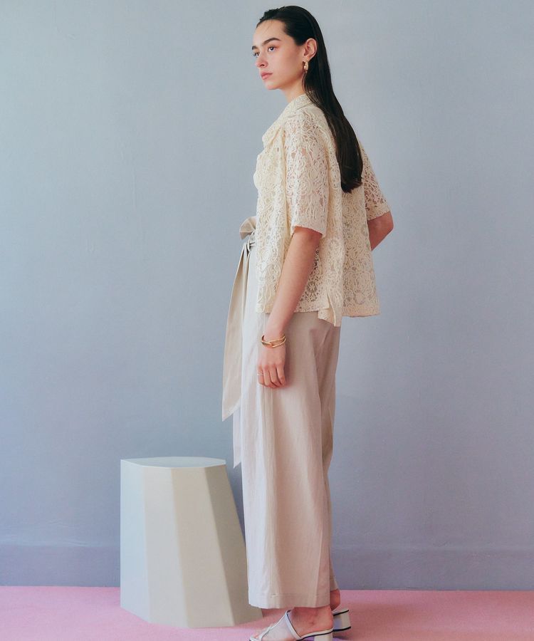 YECCA VECCA「コードレースシャツ」|シャツ・ブラウス|