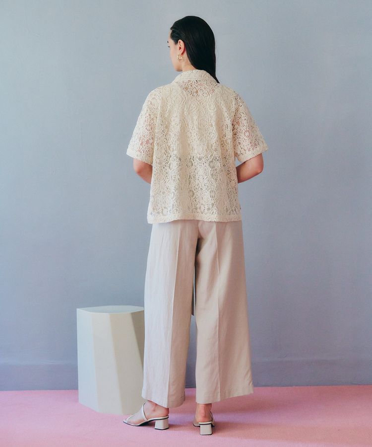 YECCA VECCA「コードレースシャツ」|シャツ・ブラウス|