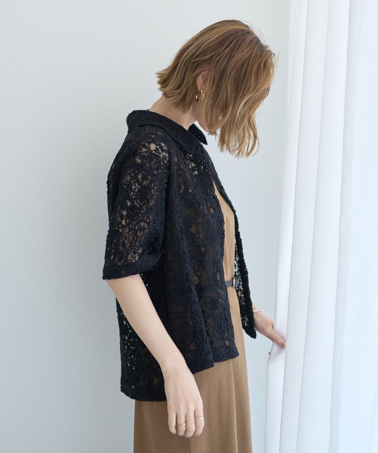 YECCA VECCA「コードレースシャツ」|シャツ・ブラウス|