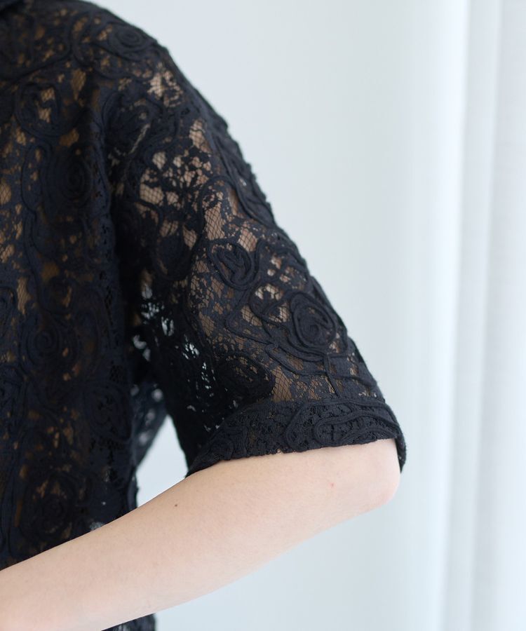 YECCA VECCA「コードレースシャツ」|シャツ・ブラウス|