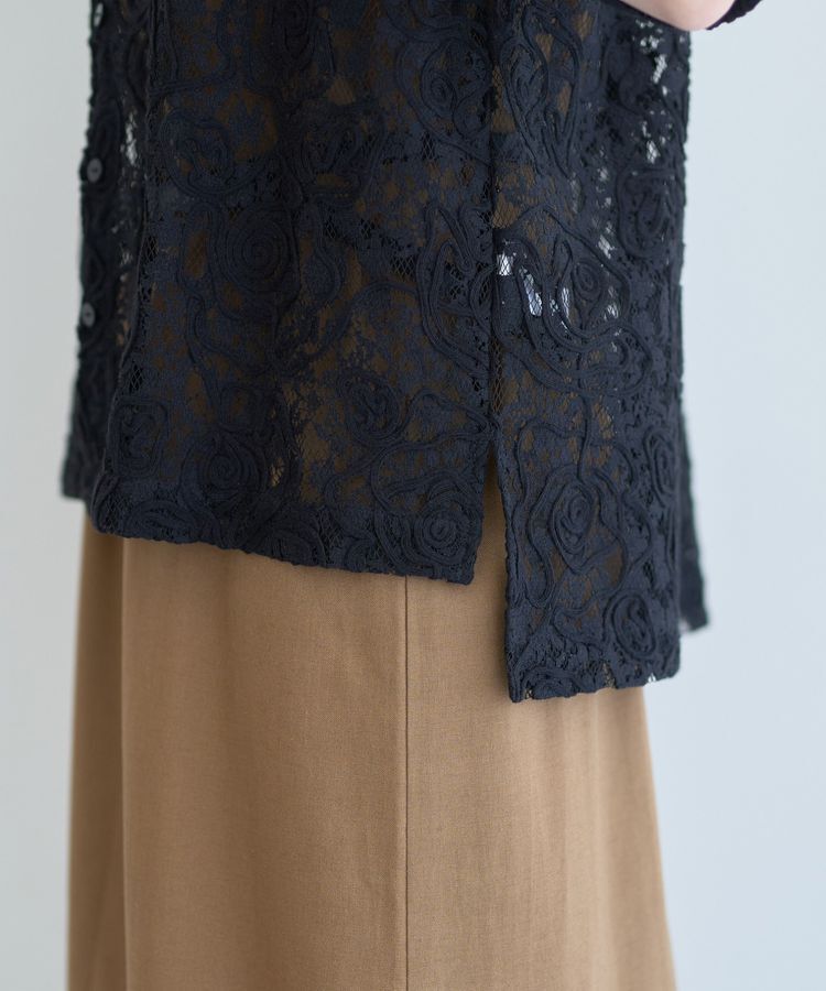 YECCA VECCA「コードレースシャツ」|シャツ・ブラウス|