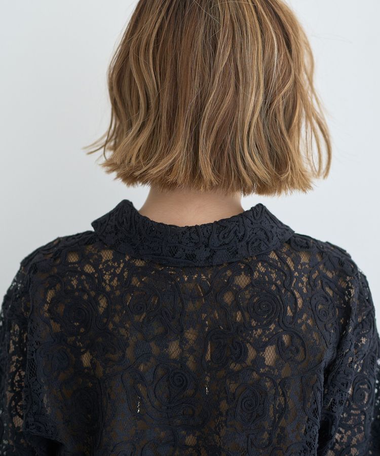 YECCA VECCA「コードレースシャツ」|シャツ・ブラウス|