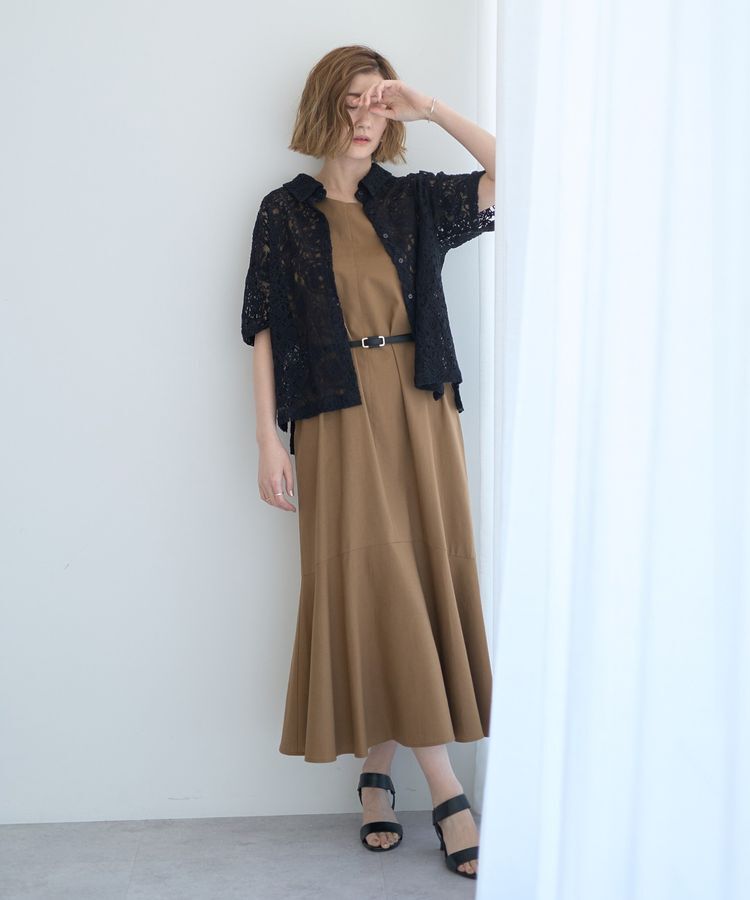 YECCA VECCA「コードレースシャツ」|シャツ・ブラウス|