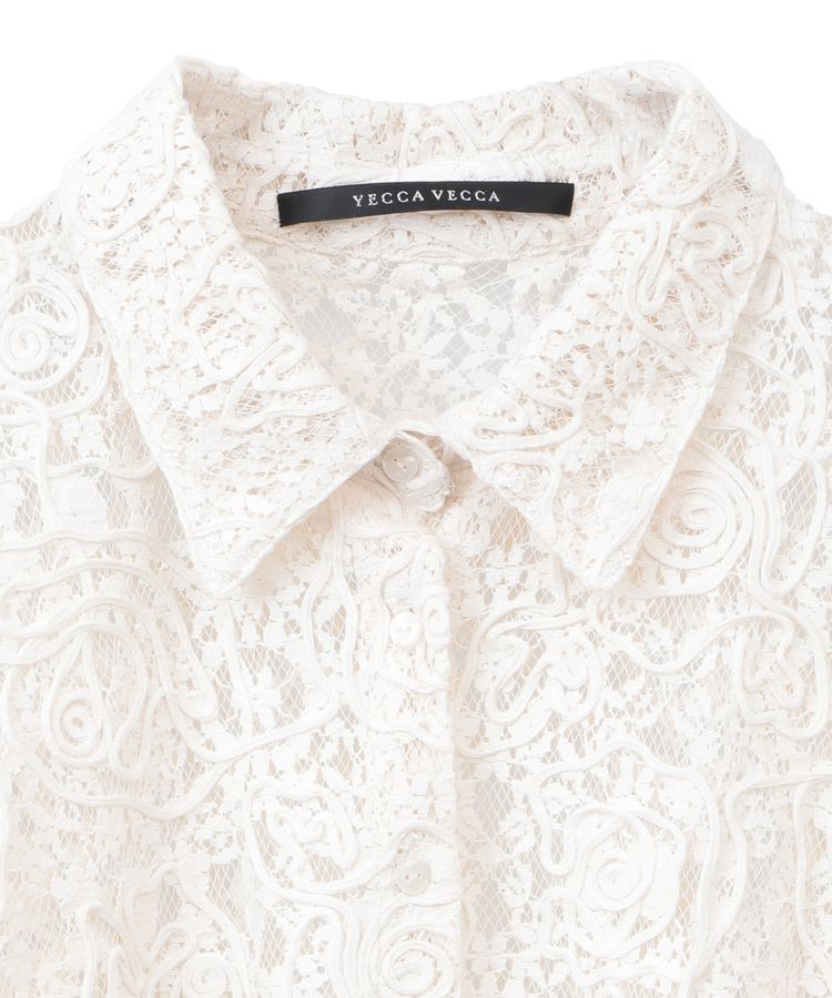 YECCA VECCA「コードレースシャツ」|シャツ・ブラウス|
