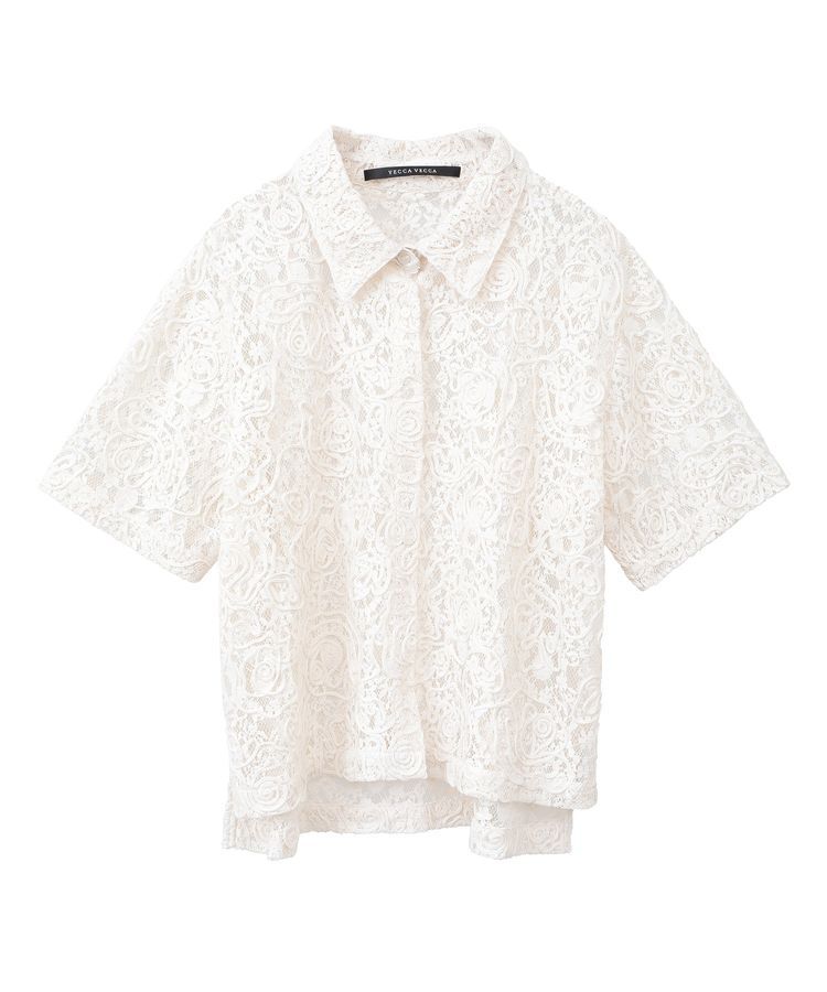 YECCA VECCA「コードレースシャツ」|シャツ・ブラウス|