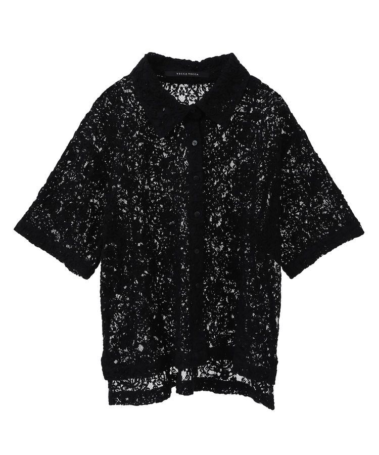 YECCA VECCA「コードレースシャツ」|シャツ・ブラウス|