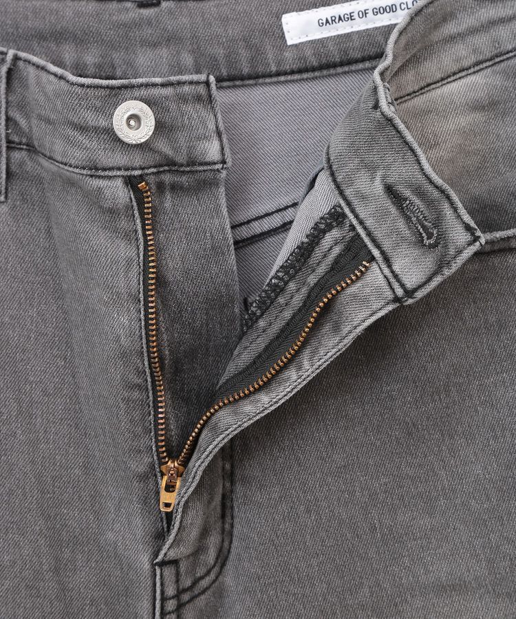 GARAGE OF GOOD CLOTHING「ハイウエストワイドデニムパンツ（グレー）」|デニム|