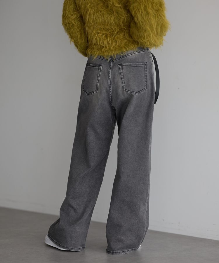 GARAGE OF GOOD CLOTHING「ハイウエストワイドデニムパンツ（グレー）」|デニム|