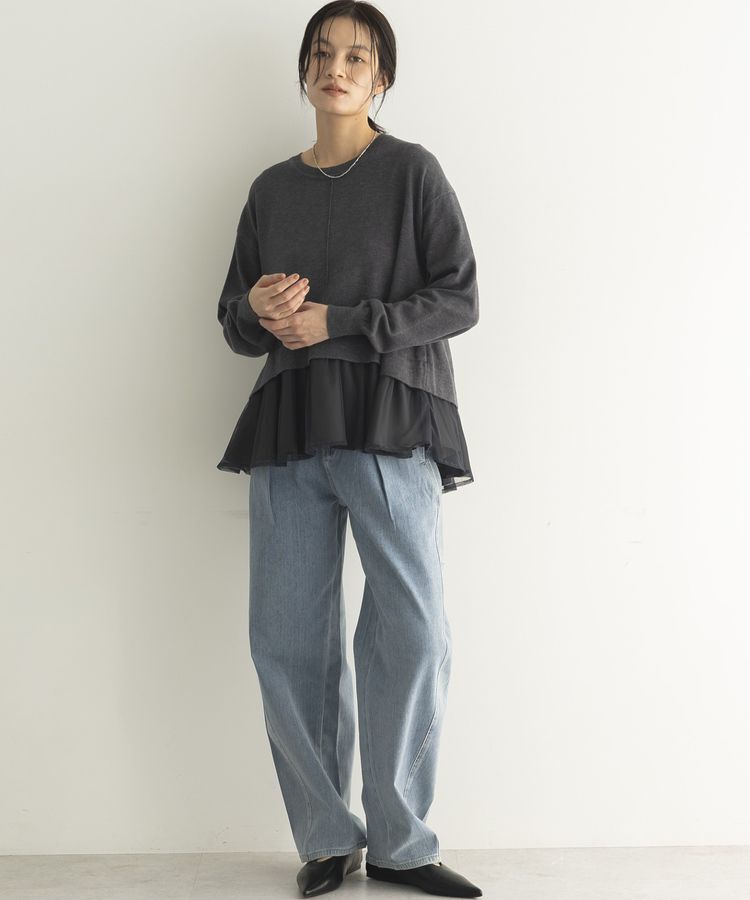 GARAGE OF GOOD CLOTHING「タックコクーンデニムパンツ」|デニム|