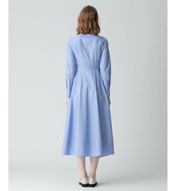 allureville「ストライプアシメフレアシャツワンピース」|ワンピース|