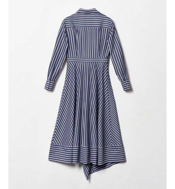 allureville「ストライプアシメフレアシャツワンピース」|ワンピース|