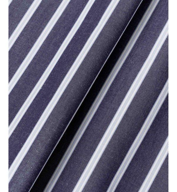 allureville「ストライプアシメフレアシャツワンピース」|ワンピース|