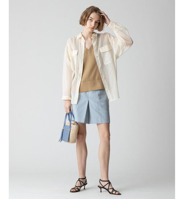 allureville「シルキーツイルタンクキャミソール」|シャツ・ブラウス|