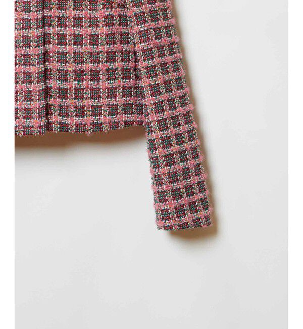 LOULOU WILLOUGHBY「【LOULOU WILLOUGHBY】TOURNIERツイードショートジャケット」|ノーカラージャケット|