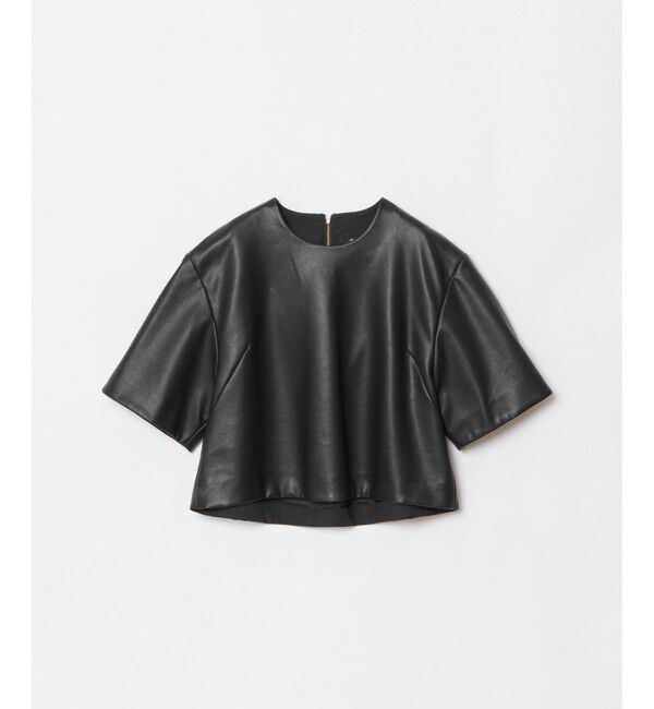 allureville「フェイクレザーTブラウス」|シャツ・ブラウス|