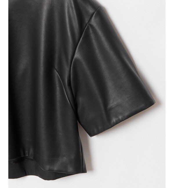 allureville「フェイクレザーTブラウス」|シャツ・ブラウス|