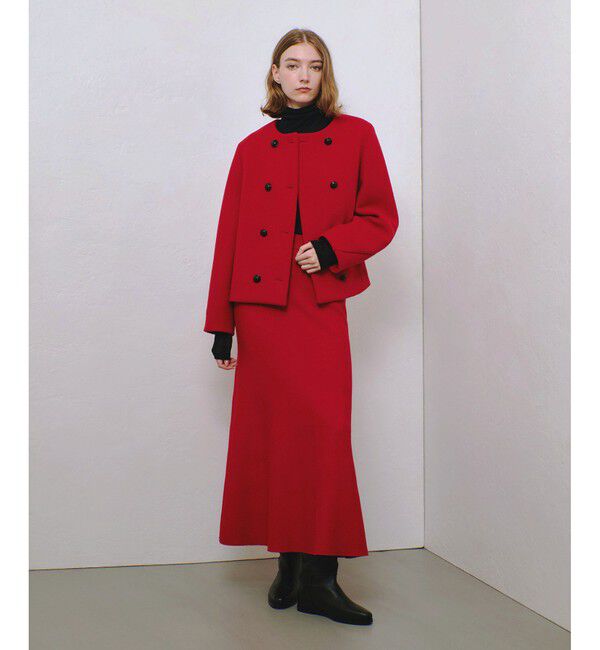 allureville「【セットアップ対応可能】ウール混Wフェイスナローマーメイドスカート」|スカート|