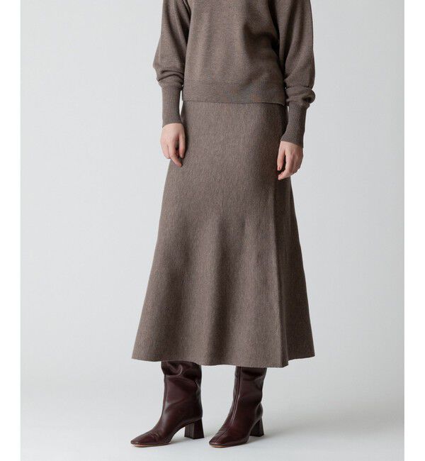 allureville「【セットアップ対応可能】ウール混Wフェイスナローマーメイドスカート」|スカート|