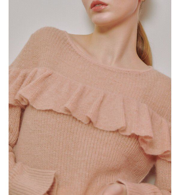 LOULOU WILLOUGHBY「【LOULOU WILLOUGHBY】モヘヤラッフルプルオーバー」|ニット・セーター|