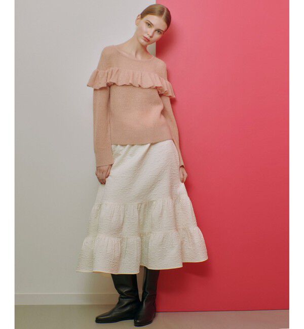 LOULOU WILLOUGHBY「【LOULOU WILLOUGHBY】モヘヤラッフルプルオーバー」|ニット・セーター|