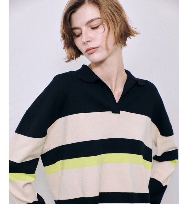 allureville「ラガーシャツプルオーバー」|ニット・セーター|マルチ