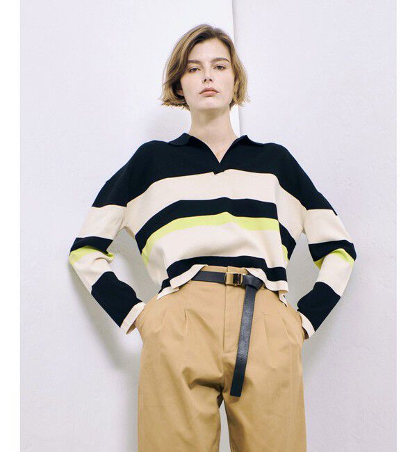 allureville「ラガーシャツプルオーバー」|ニット・セーター|