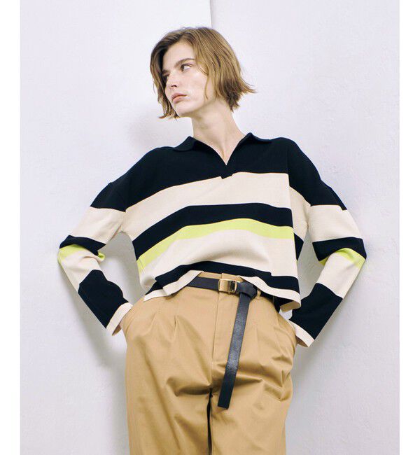 allureville「ラガーシャツプルオーバー」|ニット・セーター|