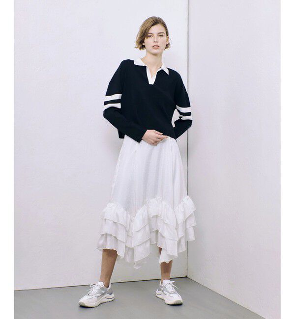 allureville「ラガーシャツプルオーバー」|ニット・セーター|