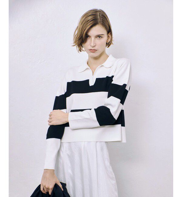 allureville「ラガーシャツプルオーバー」|ニット・セーター|