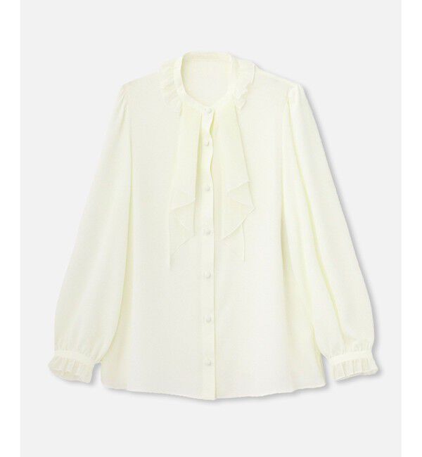 LOULOU WILLOUGHBY「【LOULOU WILLOUGHBY】ヨーリューフリルタイブラウス」|シャツ・ブラウス|