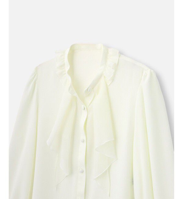 LOULOU WILLOUGHBY「【LOULOU WILLOUGHBY】ヨーリューフリルタイブラウス」|シャツ・ブラウス|