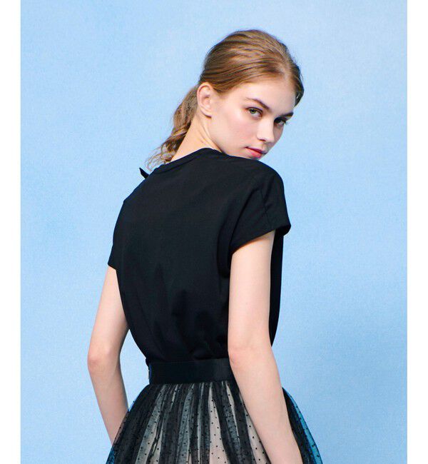 LOULOU WILLOUGHBY「【LOULOU WILLOUGHBY】ギャザーレイヤーＴシャツ」|Tシャツ・カットソー|