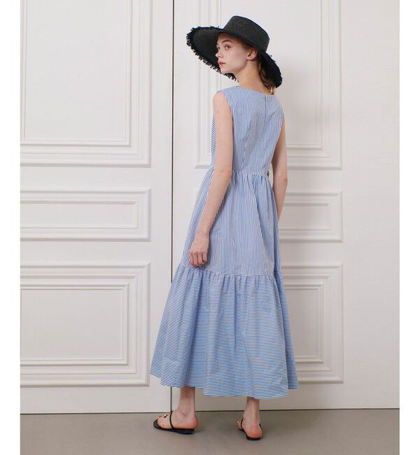 LOULOU WILLOUGHBY「【LOULOU WILLOUGHBY】ストライプリボンワンピース」|ワンピース|