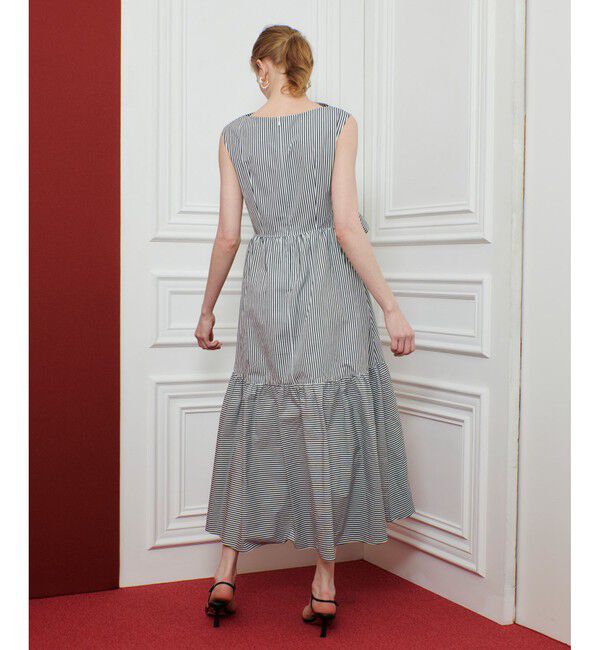 LOULOU WILLOUGHBY「【LOULOU WILLOUGHBY】ストライプリボンワンピース」|ワンピース|