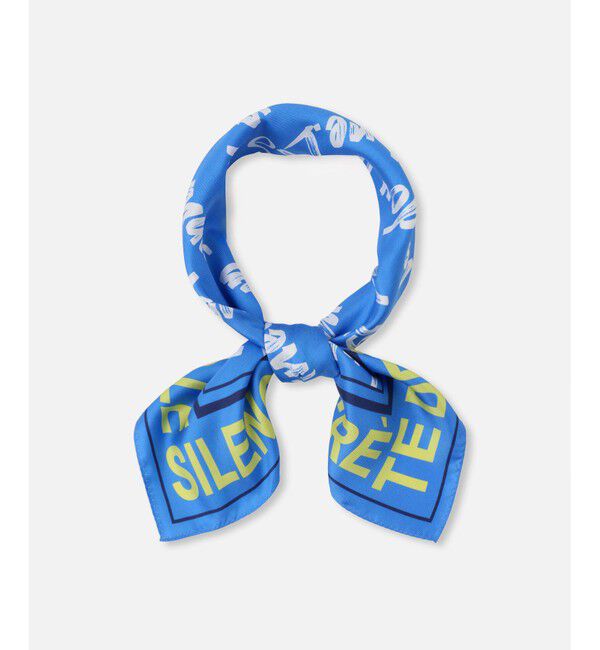 allureville「フォントロゴスカーフ」|バンダナ・スカーフ|ブルー
