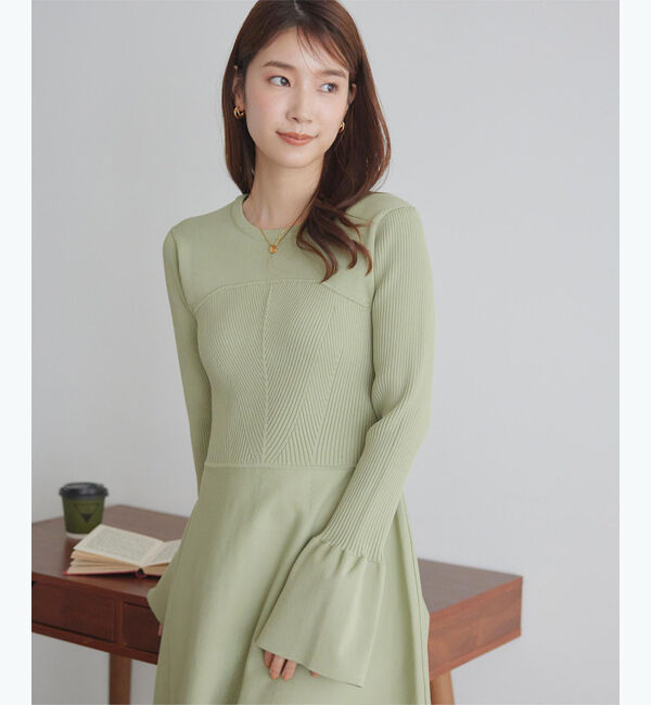 titivate「リブデザインニットワンピース」|ワンピース|